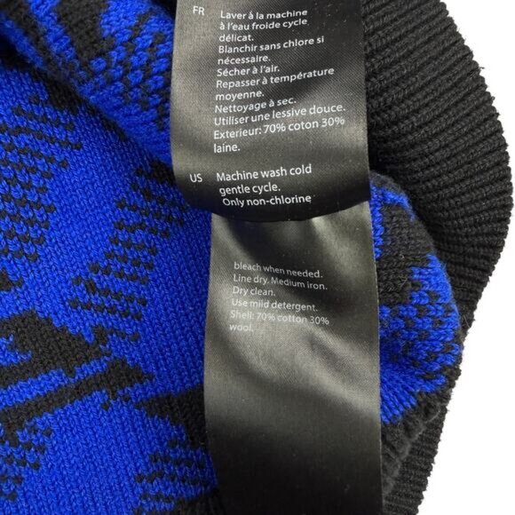 COS Regular Fit Jacquard Vest Men's Size Large Blue Black - Picture 5 of 6